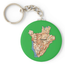 Burundi Map Keychain