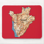 Burundi Map Mousepad