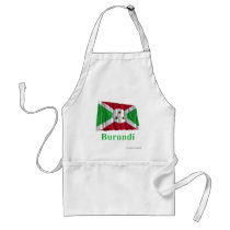 Burundi Waving Flag with Name aprons by Vexillophile Burundi Waving Flag with Name aprons