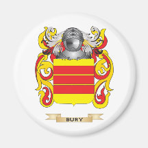 Bury Coat of Arms (Family Crest) Refrigerator Magnet