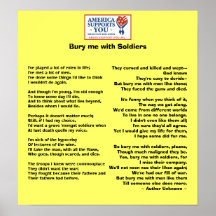 Bury me with Soldiers - Honor Our Veterans Poster