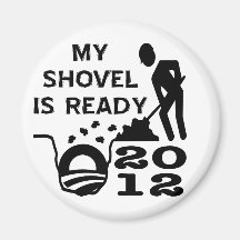 Bury Obama Shovel Ready Election 2012 Refrigerator Magnets