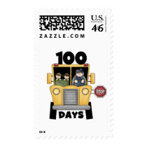 Bus 100 Days of School t-shirts and Gifts Postage