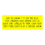 Bus Aide - Day By Day Poem Poster
