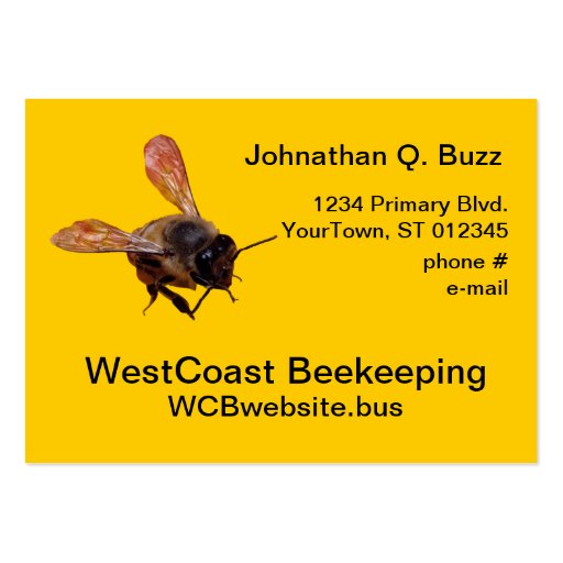 Bus. card - Beekeeping Business Card (front side)