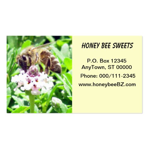Bus. Card - Honey Bee Business Card Templates (front side)