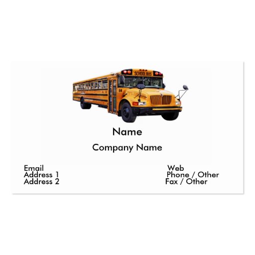 Bus Driver Business Card (front side)