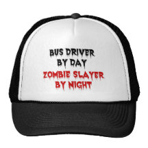 Bus Driver by Day Zombie Slayer by Night Mesh Hats