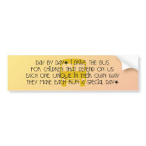 Bus Driver - Day By Day Bumper Sticker bumper stickers by SjStevenson Bus Driver - Day By Day Bumper Sticker bumper stickers