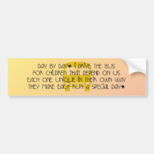 Bus Driver - Day By Day Bumper Sticker