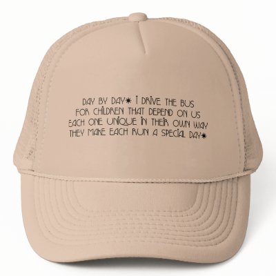 Bus Driver - Day By Day Poem Hat by SjStevenson