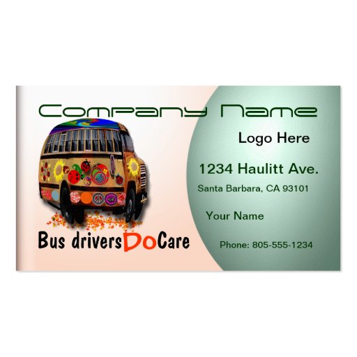 Bus Driver Professional Business Card Templates