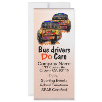 Bus Drivers Do Care Ad Personalized Rack Card