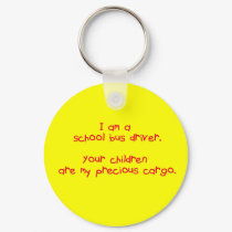 Bus Driver's Precious Cargo Keychain by SjStevenson Bus Driver's Precious Cargo Keychain
