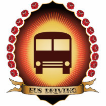 Bus Driving Mandorla photo sculptures