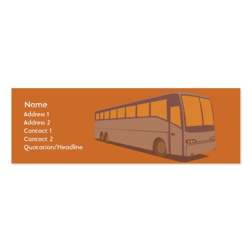 Bus - Skinny Business Card