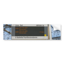 Bus Stop Sign in Berlin Bumper Stickers