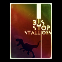 Bus Stop T-Rex Poster