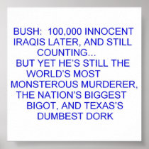 Bush:  100,000 innocent Iraqis later Print