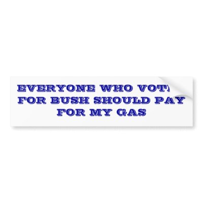 Bush and Gas Prices Bumper Sticker by kcobrien