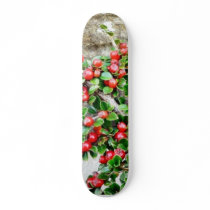Bush Branch With Red Berries Custom Skate Board
