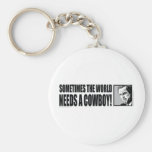 BUSH--COWBOY-White Keychain