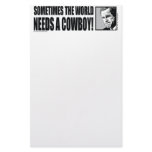 BUSH--COWBOY-White Customized Stationery
