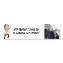 bush_dance4, bush123, And george claims to be a... bumper stickers by Gay_Art bush_dance4, bush123, And george claims to be a... bumper stickers