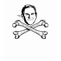 Bush Head and Crossbones T-Shirt by strk3 Bush Head and Crossbones T-Shirt