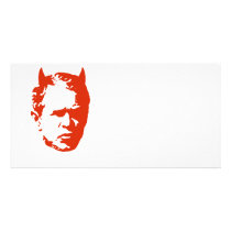Bush is the devil custom photo card