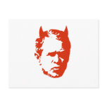 Bush is the devil post card