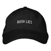 Bush Lies embroidered hats