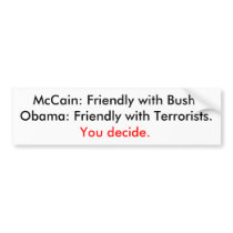 Bush or terrorists bumper stickers