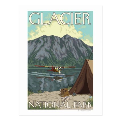 Bush Plane & Fishing - Glacier National Park, MT Post Cards