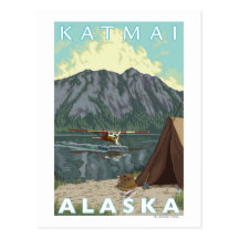 Bush Plane & Fishing - Katmai, Alaska Postcards