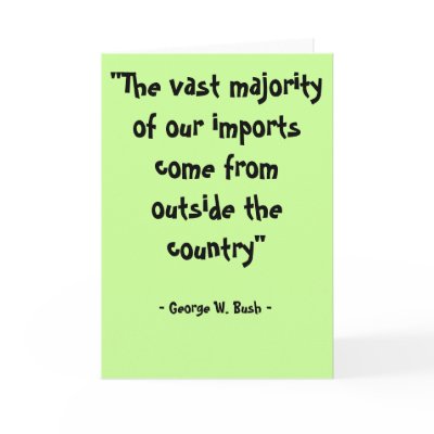 Bush Quote Greeting Card by peterspooner