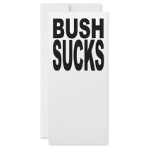 Bush Sucks rack cards by MyShirtSucks Bush Sucks rack cards