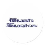 bush sucks round stickers