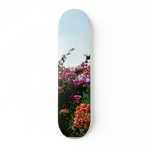 Bush With Purple Red And Orange Flowers skateboards by lifesphere Bush With Purple Red And Orange Flowers skateboards