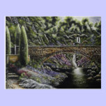 Bushes and Bridges Paths an Gates Painting postcards