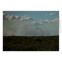 Bushfire Smoke Under Clouds In Tamala Park At West Card