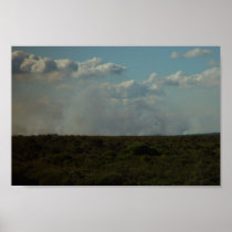 Bushfire Smoke Under Clouds In Tamala Park At West Poster
