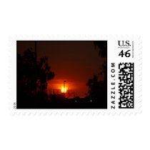 Bushfire Sunset In The Trees Stamps