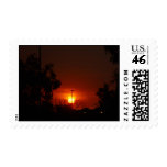 Bushfire Sunset In The Trees postage