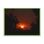 Bushfire Sunset In The Trees Postcards
