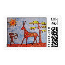 Bushman Hunting postage by AwesomeAfricanArt Bushman Hunting postage