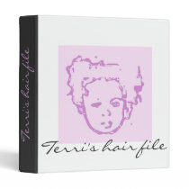 "Bushy Baby! face" Hair Book -customizable binders