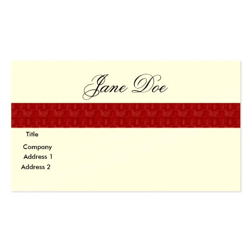 Businees Card- Red Line Business Cards (front side)