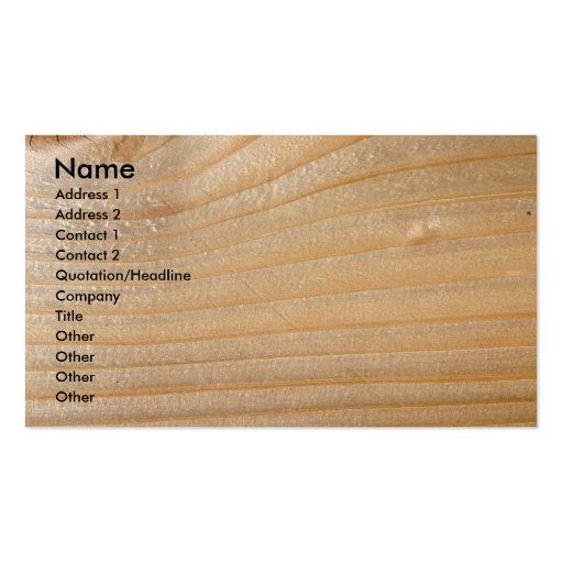 Busines Card on Unfinished Wood Business Cards