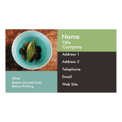 Business/Appointment Card Template-Geometric Bowl Business Cards (front side)